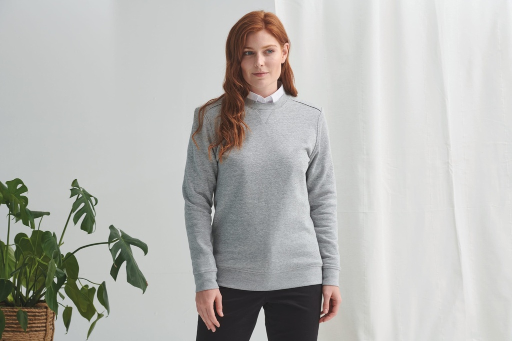 [H840-HeatherGrey-XS] H840 - Sweat-shirt écoresponsable unisexe - HeatherGrey (XS)