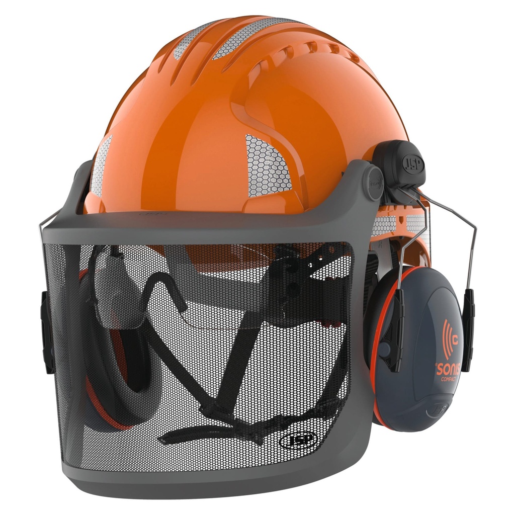 JSAKE24A - Casque forestier EVOGuard M3 avec coquilles Sonis Compact - Orange