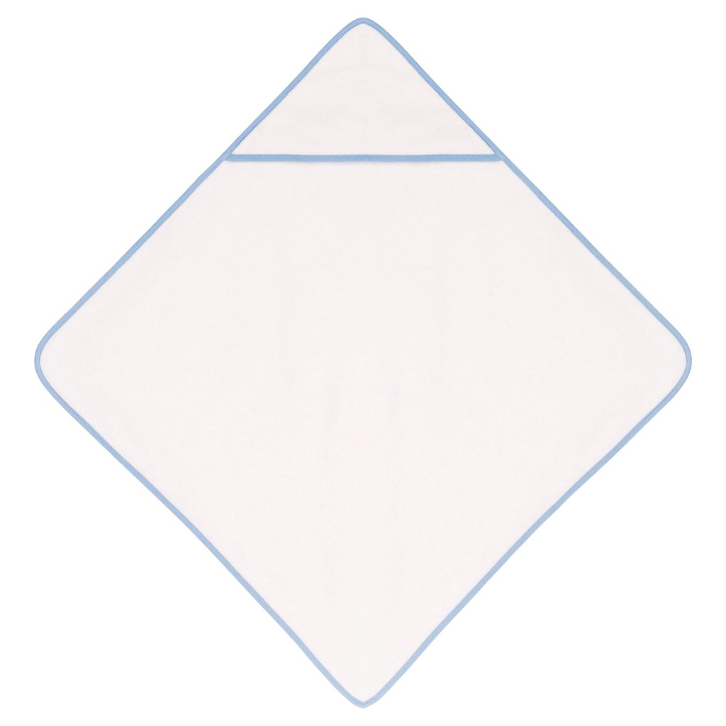 [K124-White_SkyBlue-OneSize] K124 - Sortie de bain éponge bébé - White_SkyBlue