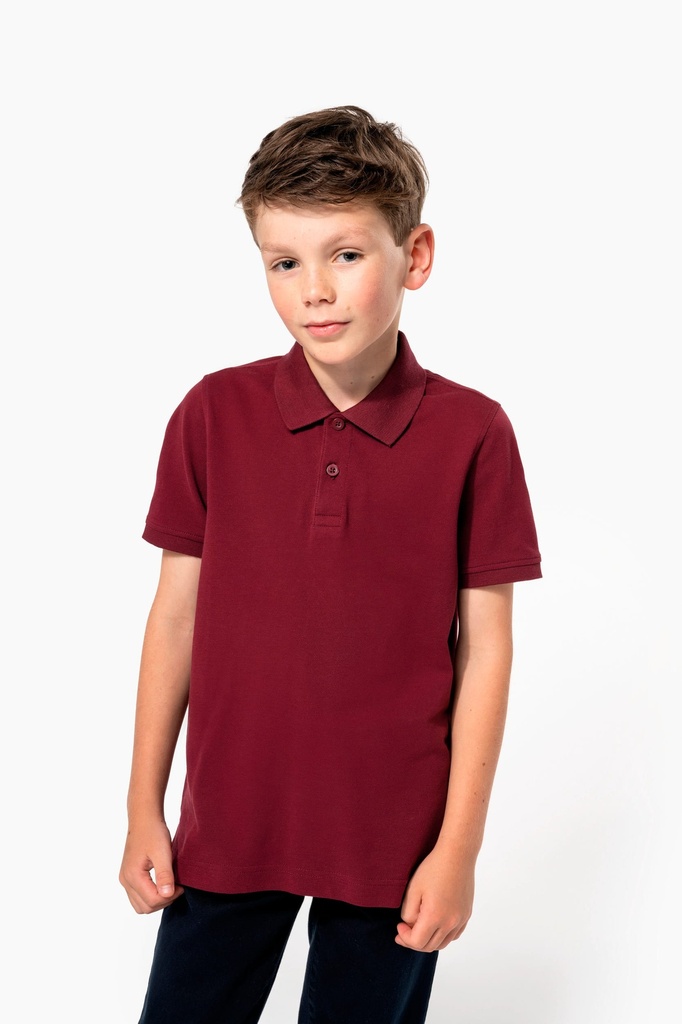 [K2029-ForestGreen-12/14ans] K2029 - Polo piqué Bio180 enfant - ForestGreen (12/14 ANS)