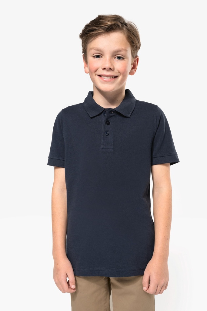 [K249-Navy-12/14ans] K249 - Polo manches courtes enfant - Navy (12/14 ANS)