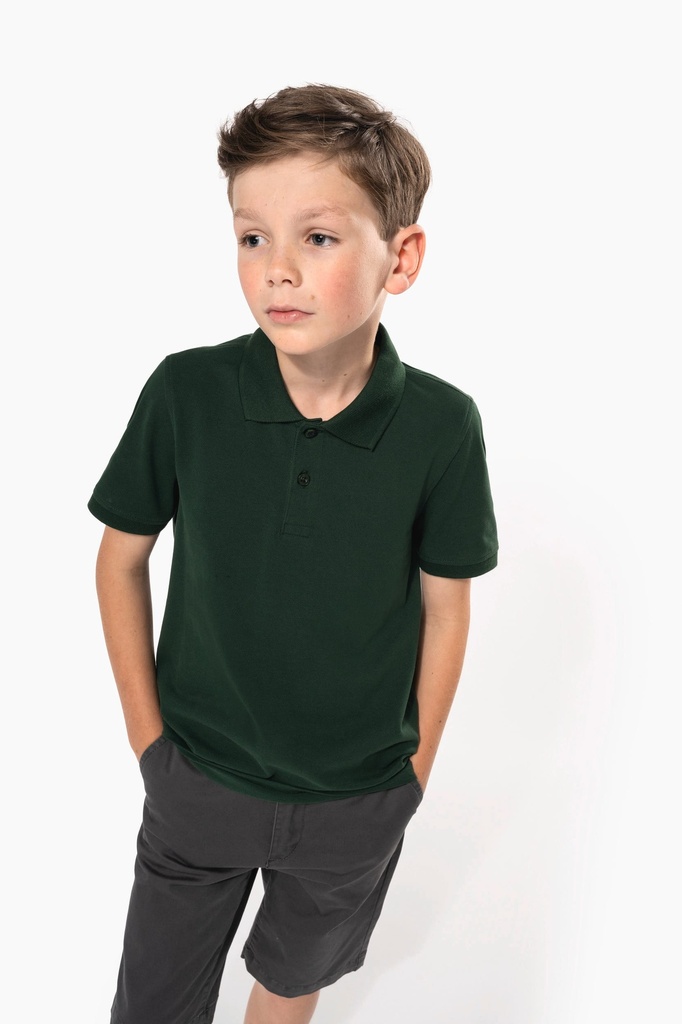[K268-Red-12/14ans] K268 - Polo manches courtes enfant - Red (12/14 ANS)