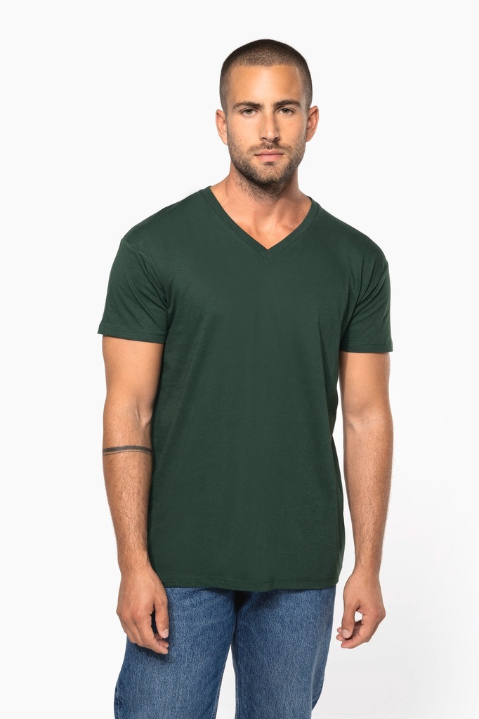 [K3028IC-AshHeather-S] K3028IC - T-shirt Bio150 IC col V homme - AshHeather (S)