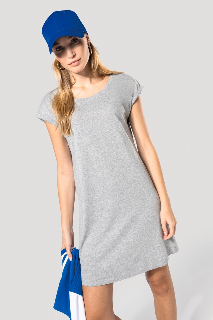 [K388-Lightgreyheather-S/M] K388 - T-shirt long femme - Lightgreyheather (S/M)