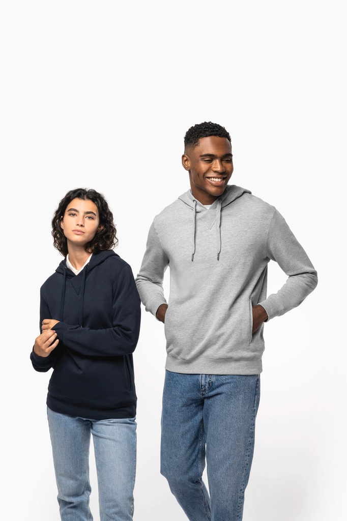 [K4009-Red-2XS] K4009 - Sweat-shirt french terry écoresponsable à capuche unisexe - Red (2XS)