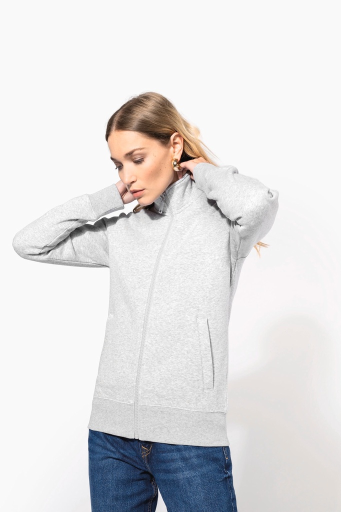 [K4011-OxfordGrey-XS] K4011 - Veste molleton gratté femme - OxfordGrey (XS)
