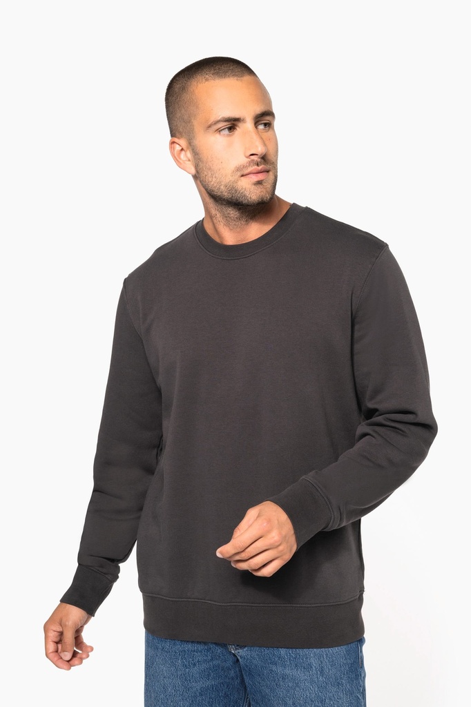 [K4025-LightOrange-XS] K4025 - Sweat-shirt écoresponsable col rond unisexe - LightOrange (XS)