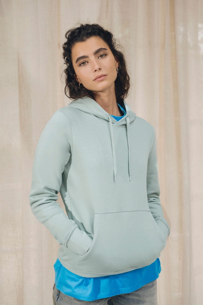 [K4028-Fuchsia-XS] K4028 - Sweat-shirt écoresponsable à capuche femme - Fuchsia (XS)