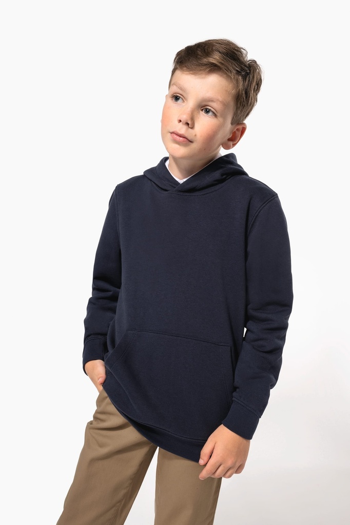 [K4039-Navy-12/14ans] K4039 - Sweat-shirt à capuche enfant - Navy (12/14 ANS)