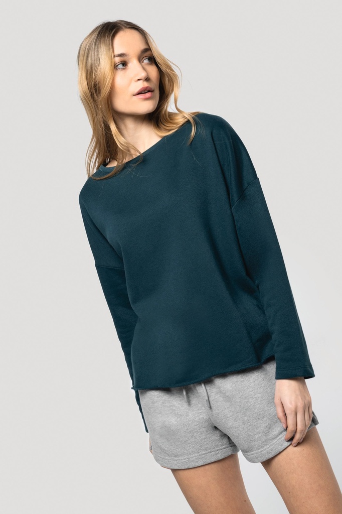 [K471-AmazonGreen-S/M] K471 - Sweat-shirt femme "Loose" - AmazonGreen (S/M)