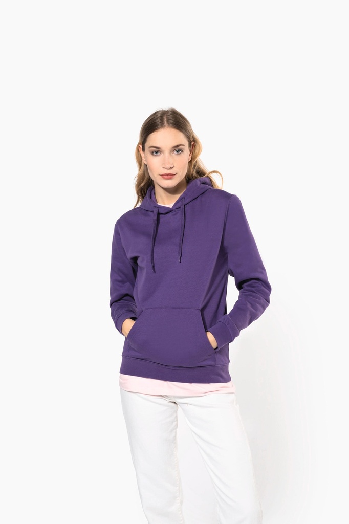 [K473-Fuchsia-XS] K473 - Sweat-shirt capuche femme - Fuchsia (XS)