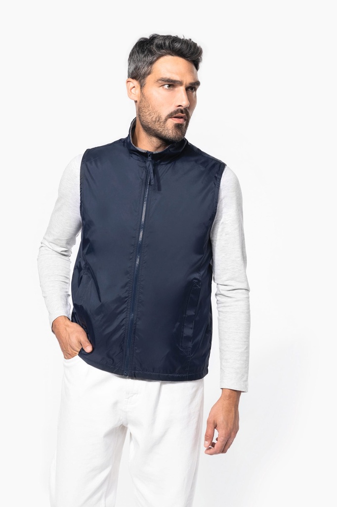 [K679-Navy_Grey-XS] K679 - Bodywarmer doublé polaire unisexe - Navy_Grey (XS)