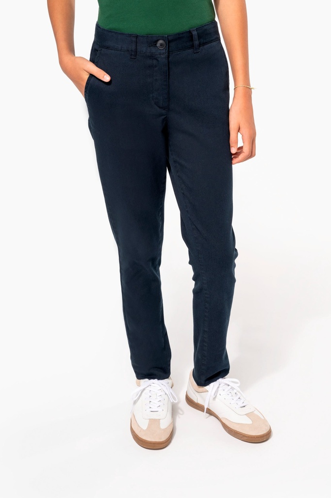 [K7006-DarkNavy-10ans] K7006 - Pantalon chino fille - DarkNavy (10 ans)