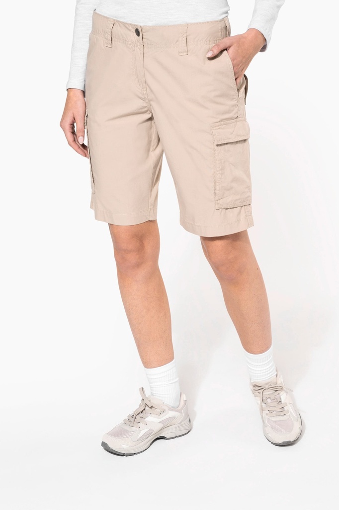 [K756-LightCharcoal-44FR] K756 - Bermuda léger multipoches femme - LightCharcoal (44FR)