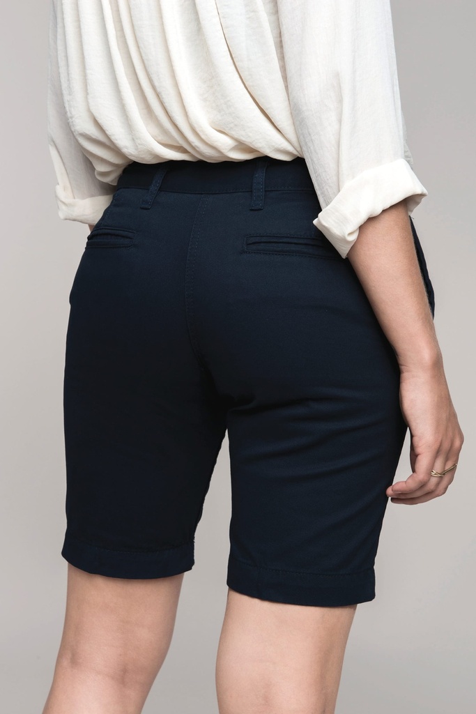 [K768-DarkNavy-46FR] K768 - Bermuda chino femme - DarkNavy (46FR)