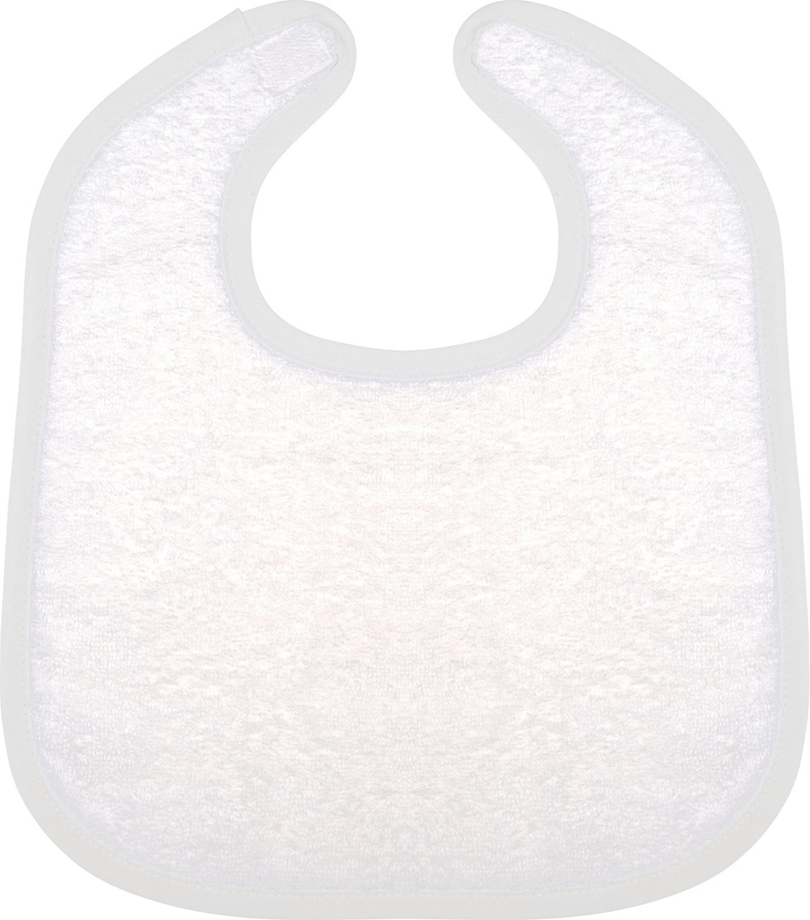 [K833-White-OneSize] K833 - Bavoir éponge bébé - White