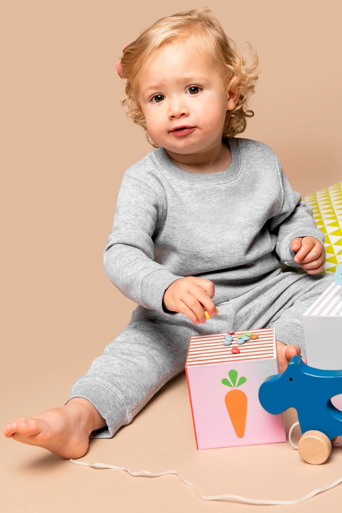 [K835-Sage-12M] K835 - Sweat-shirt écoresponsable bébé - Sage (12M)