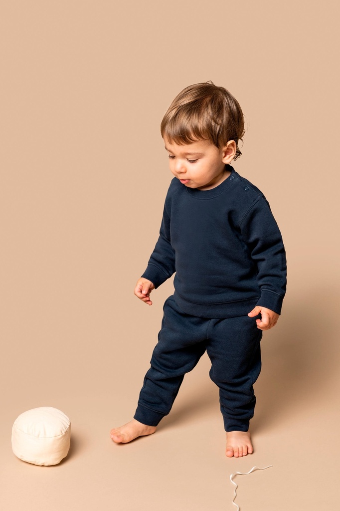 [K836-Navy-12M] K836 - Pantalon molleton écoresponsable bébé - Navy (12M)