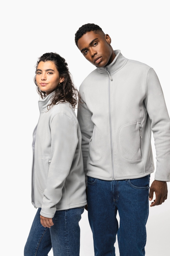 [K9121-SnowGrey-XS] K9121 - Veste micropolaire écoresponsable unisexe - SnowGrey (XS)