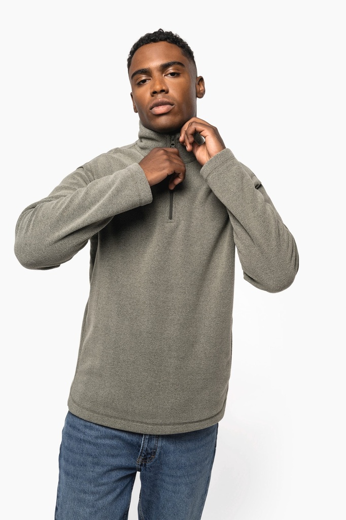 [K912-Sage-XS] K912 - Enzo > Micropolaire col zippé homme - Sage (XS)