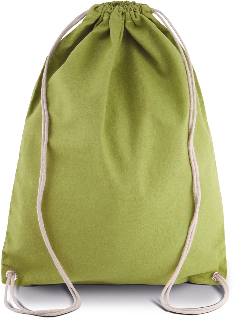 [KI0125-Navy-OneSize] KI0125 - Sac à dos en coton avec cordelettes - Navy