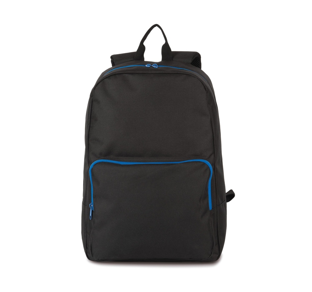 [KI0181-Black_Red-OneSize] KI0181 - Sac à dos avec fermetures éclair contrastée - Black_Red