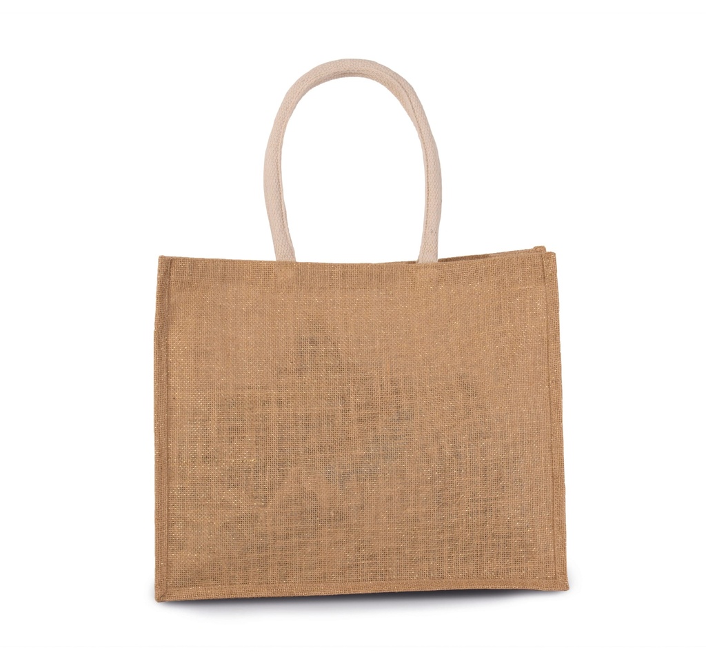 [KI0219-Natural_Navy-OneSize] KI0219 - Sac de plage en jute - Natural_Navy