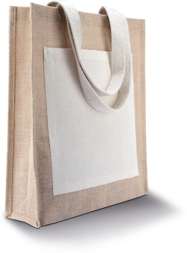[KI0221-Natural_Gold-OneSize] KI0221 - Sac shopping toile de jute - Natural_Gold