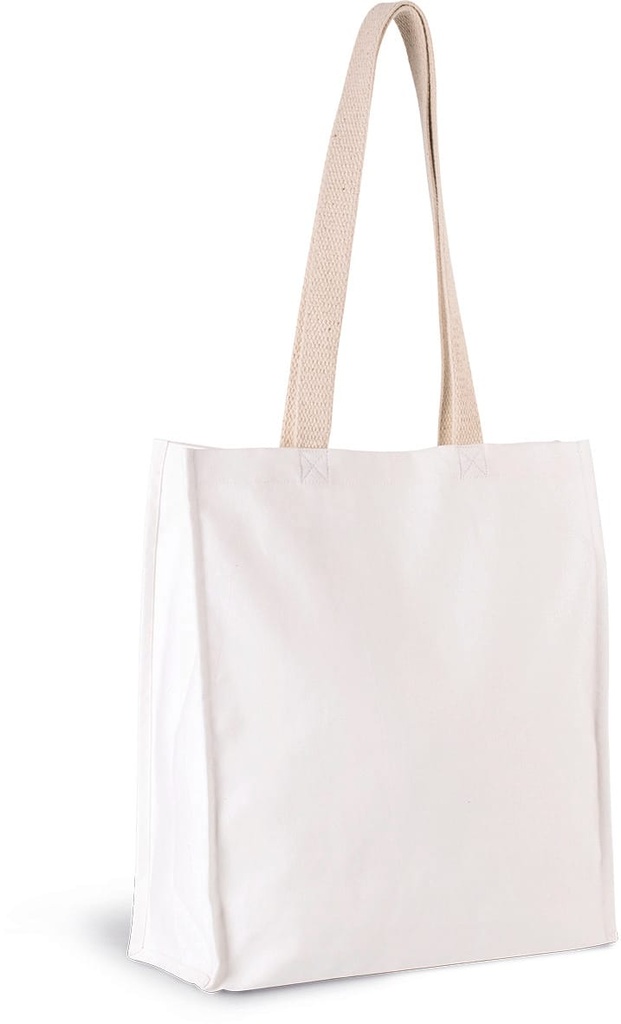 [KI0251-White-OneSize] KI0251 - Sac cabas avec soufflet - White