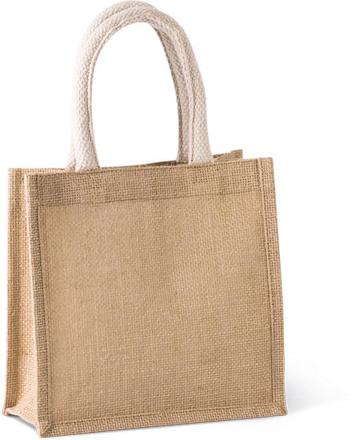 [KI0272-Natural-OneSize] KI0272 - Sac style cabas en toile de jute - petit modèle - Natural