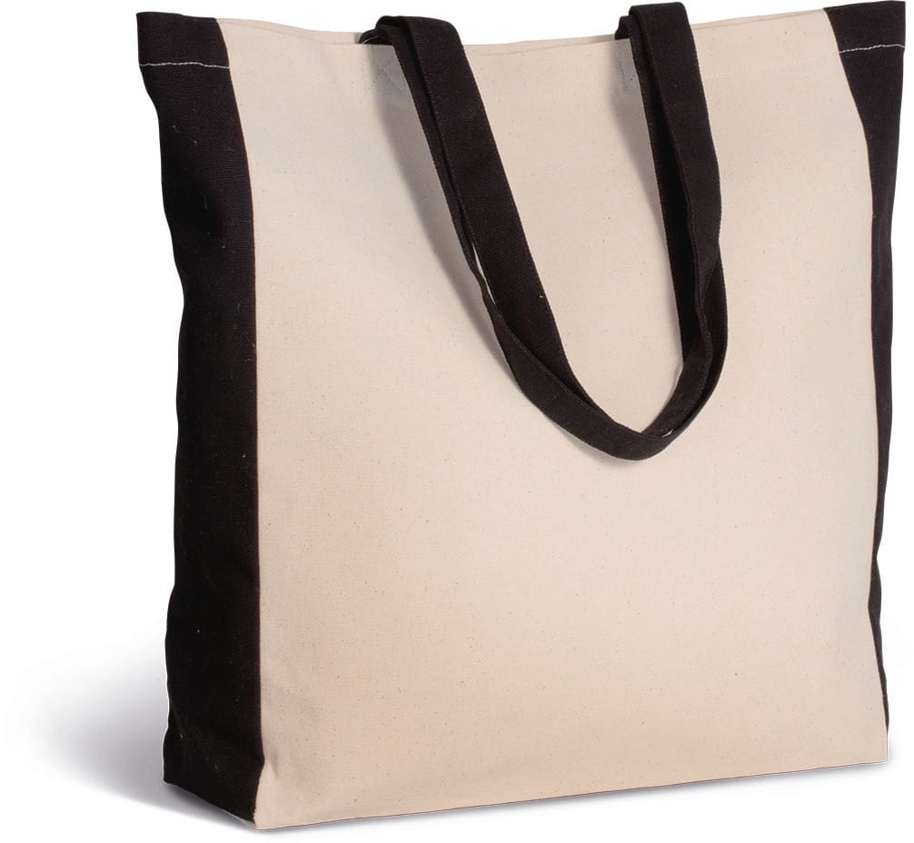 [KI0275-Natural_Navy-OneSize] KI0275 - Sac cabas bicolore - Natural_Navy