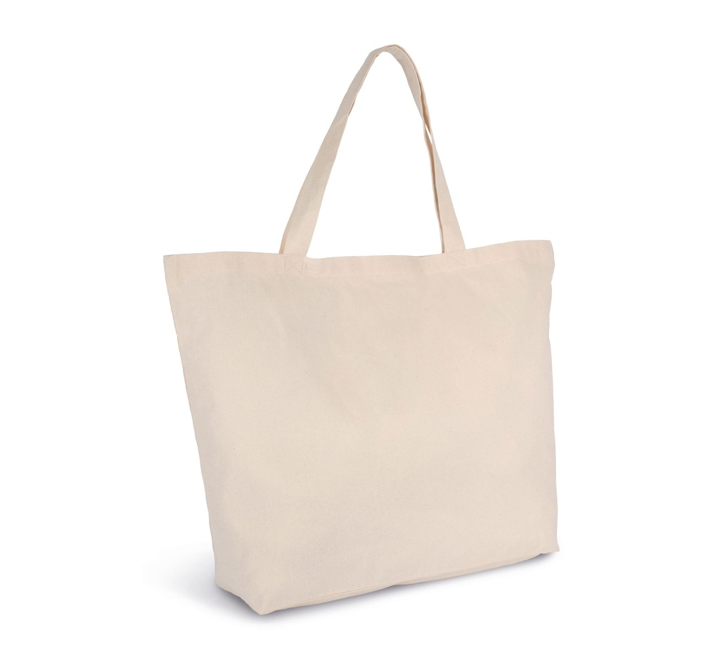 [KI0292-Black-OneSize] KI0292 - Sac shopping extra large en coton  - Black
