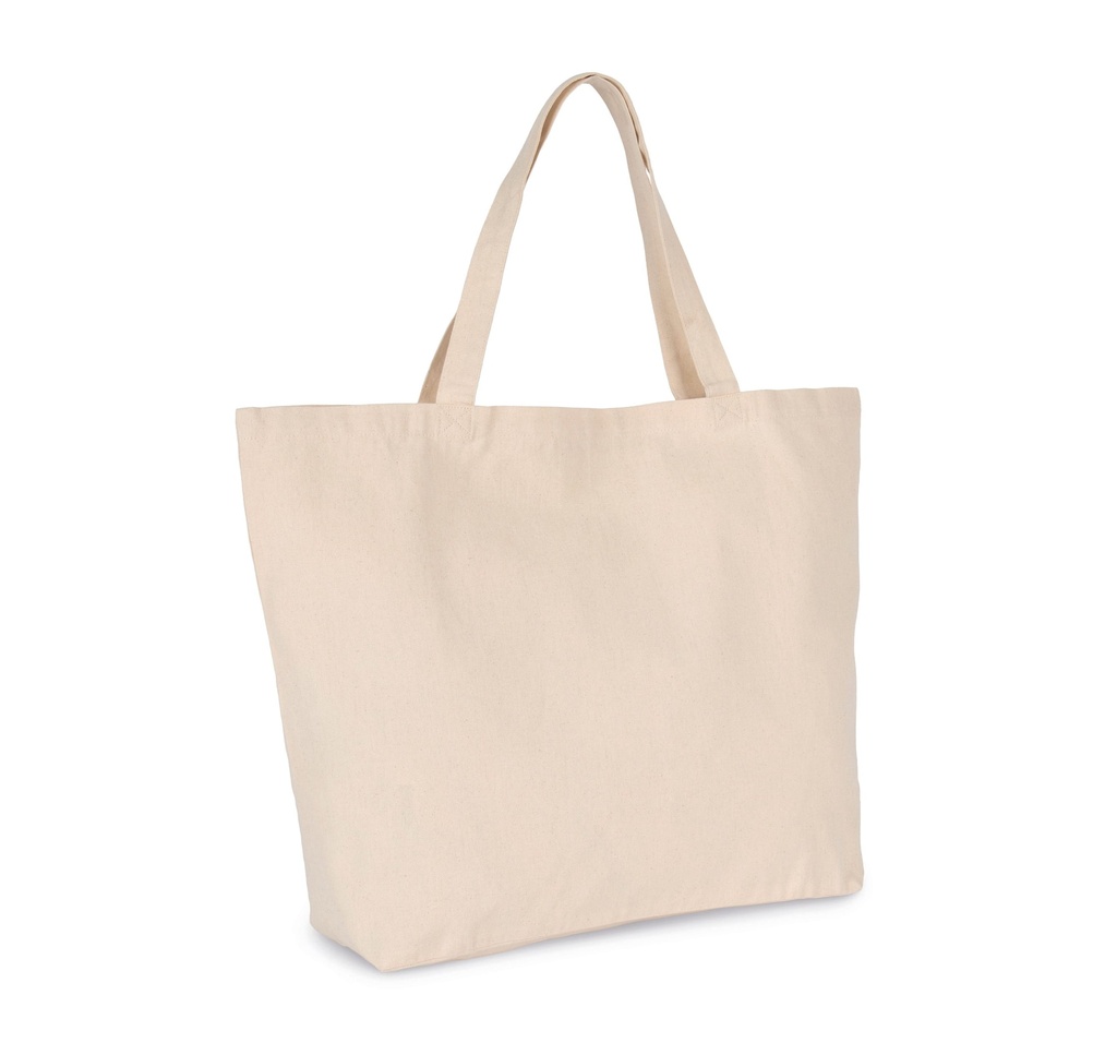 [KI0296-Black-OneSize] KI0296 - Sac shopping extra large en coton - Black