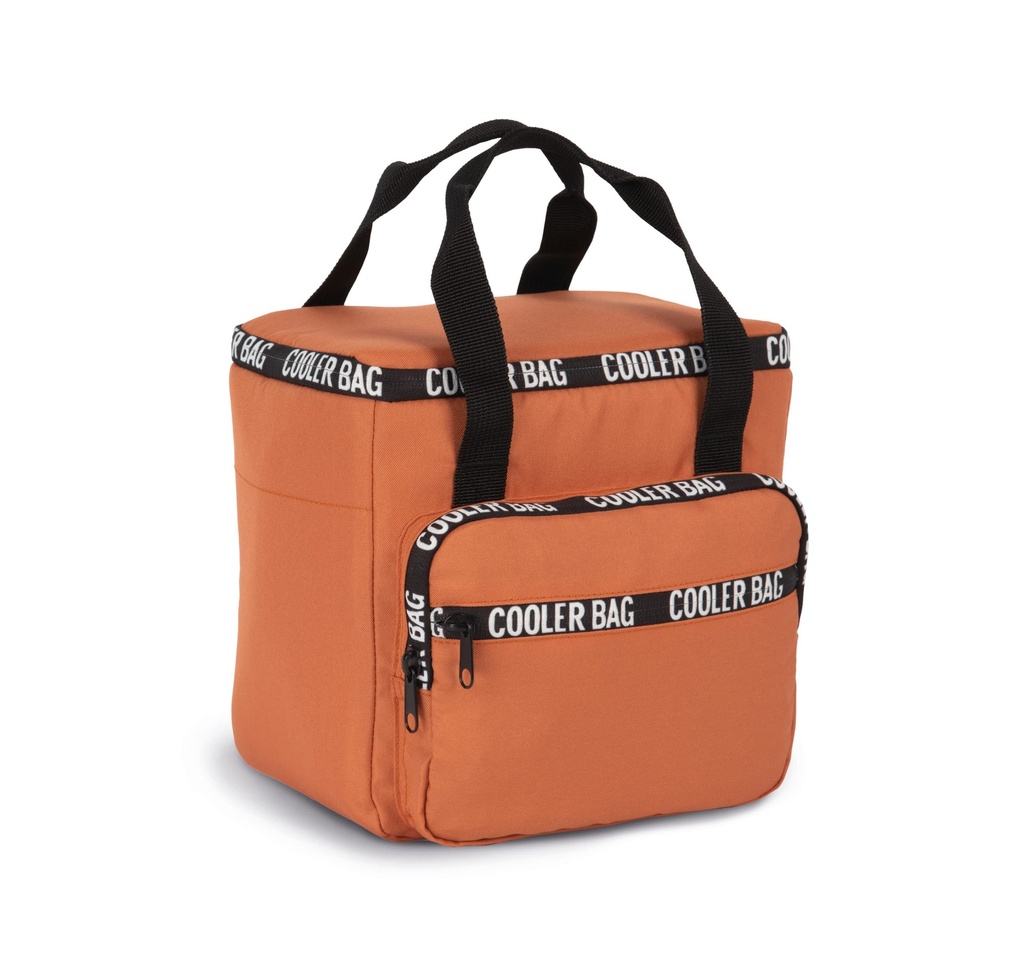 [KI0372-TuscanyOrange-OneSize] KI0372 - Sac isotherme recyclé avec poche frontale - TuscanyOrange