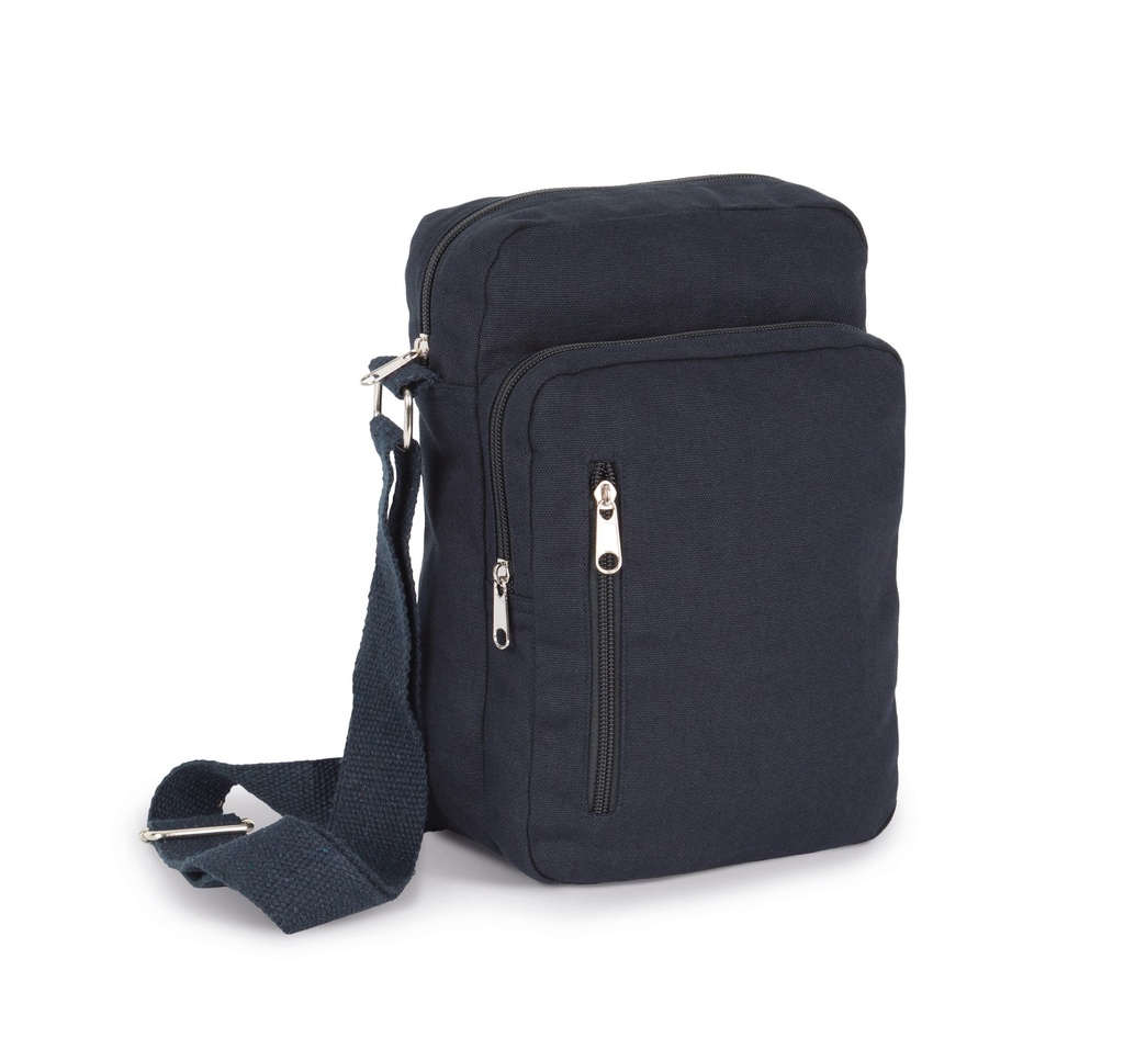[KI0375-Navy-OneSize] KI0375 - Sacoche bandoulière en coton - Navy