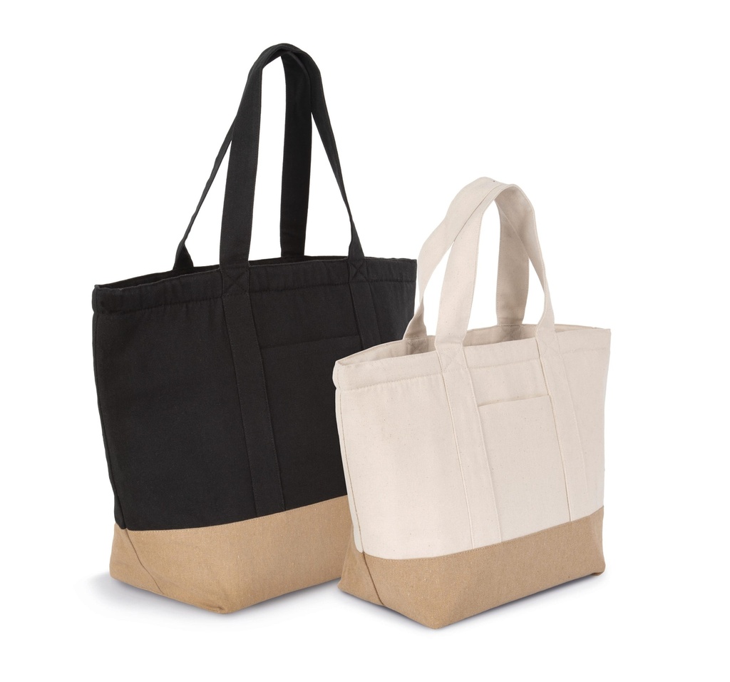 [KI0378-BlackNight_Hemp-S] KI0378 - Sac shopping isotherme recyclé - BlackNight_Hemp (S)