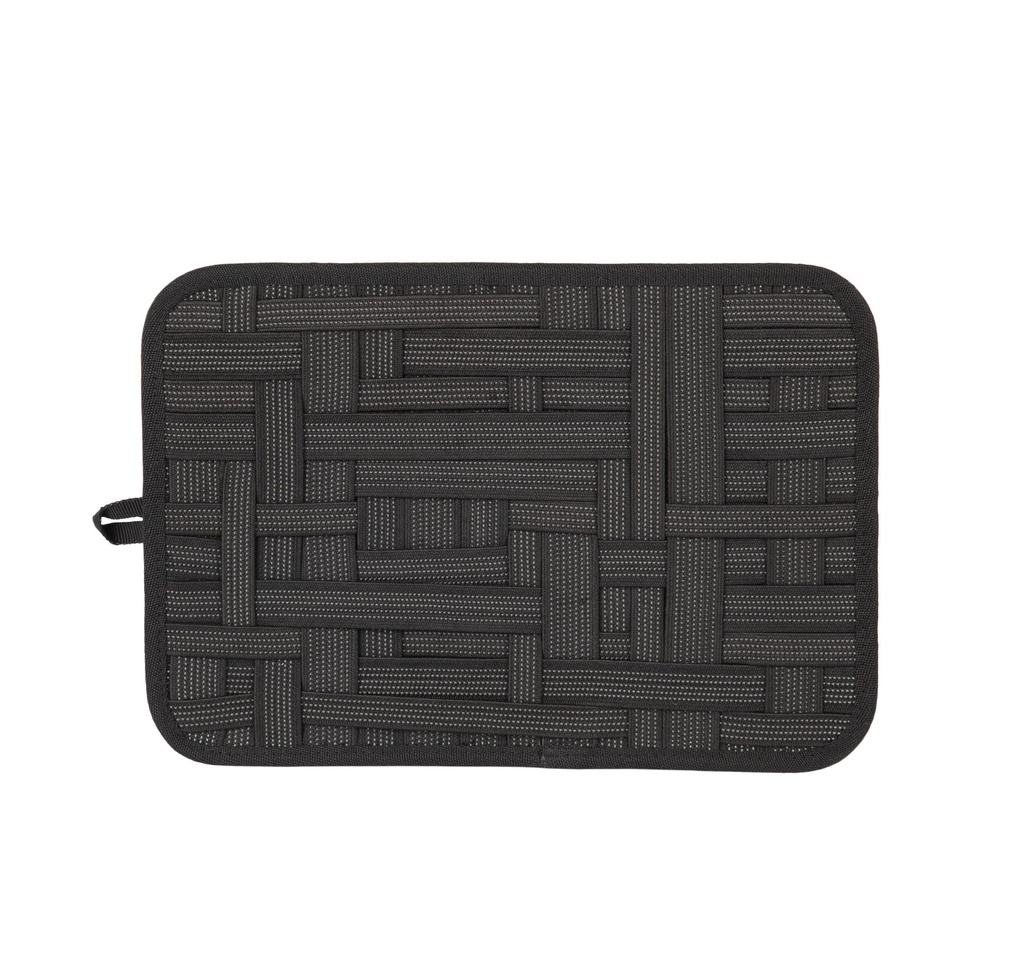 [KI0517-Black-OneSize] KI0517 - Tablette organiseur porte-câbles et accessoires  - Black