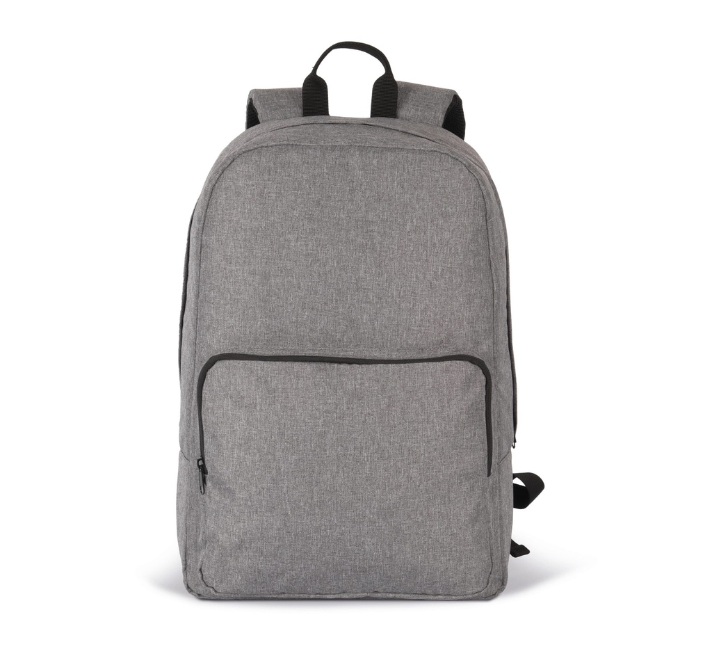 [KI0891-GraphiteGreyHeather-OneSize] KI0891 - Sac à dos de travail recyclé matelassé - GraphiteGreyHeather