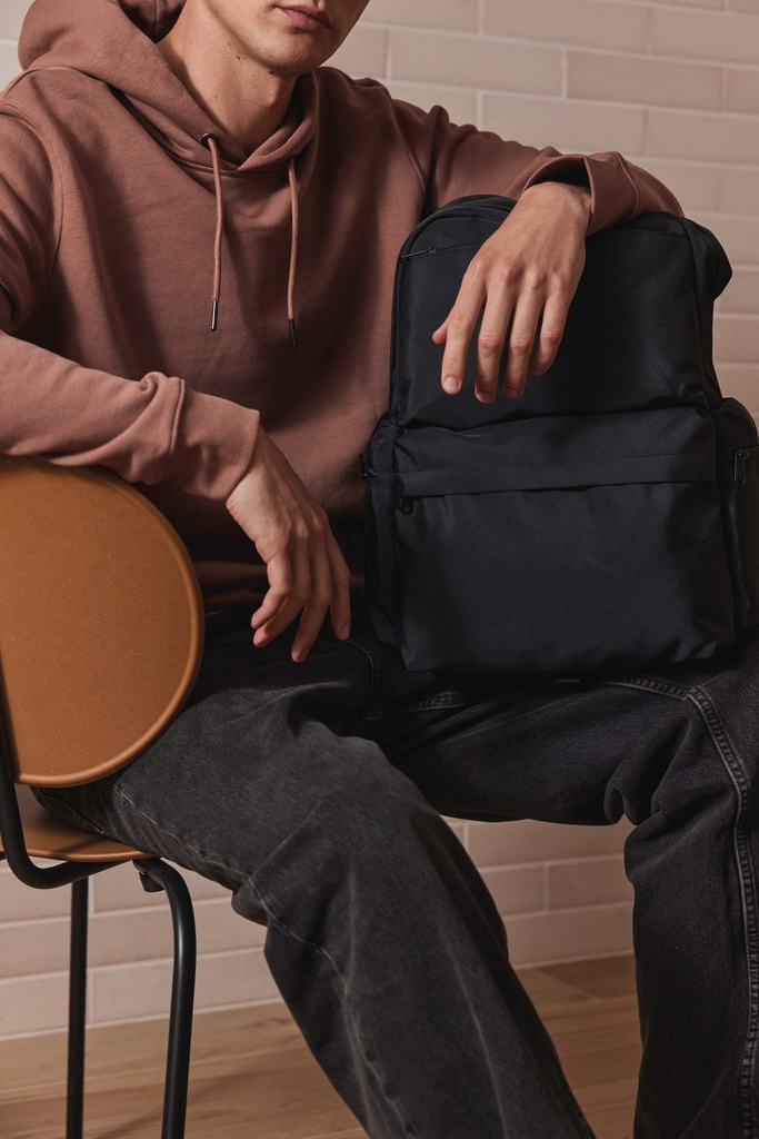 [KI5105-Black-OneSize] KI5105 - Sac à dos business Kialma par K-loop - Black