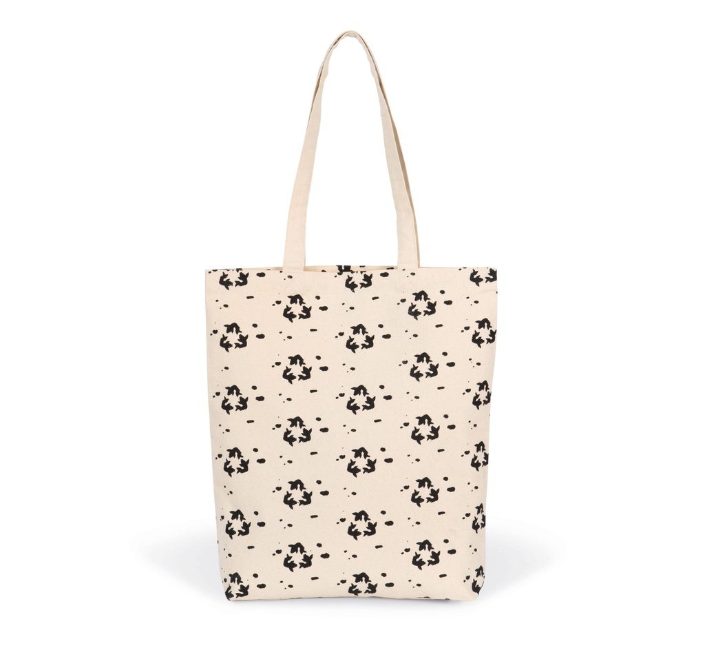 [KI7202-Natural_Black-OneSize] KI7202 - Sac shopping à motif - Natural_Black
