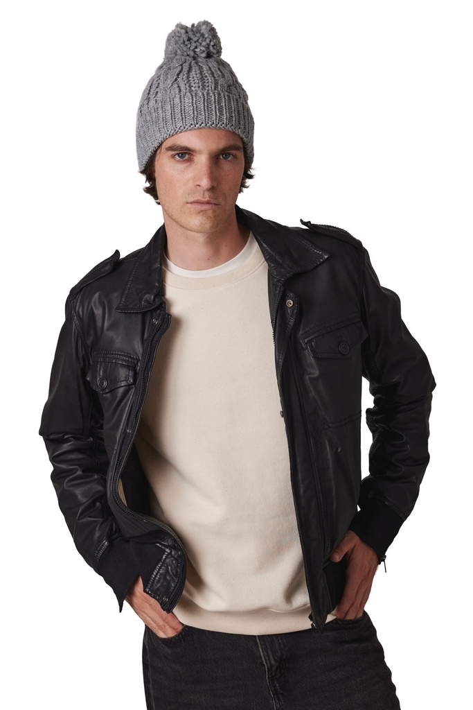 [KP550-AlloyGreyHeather-OneSize] KP550 - Bonnet en maille tricot - AlloyGreyHeather
