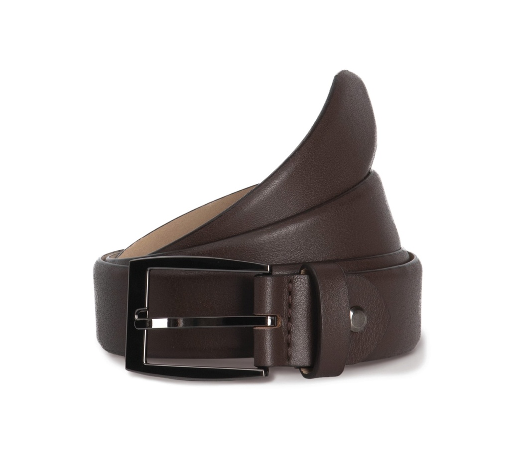 [KP816-DullBrown-M/L] KP816 - Ceinture classique à bord arrondi réglable - DullBrown (M/L)