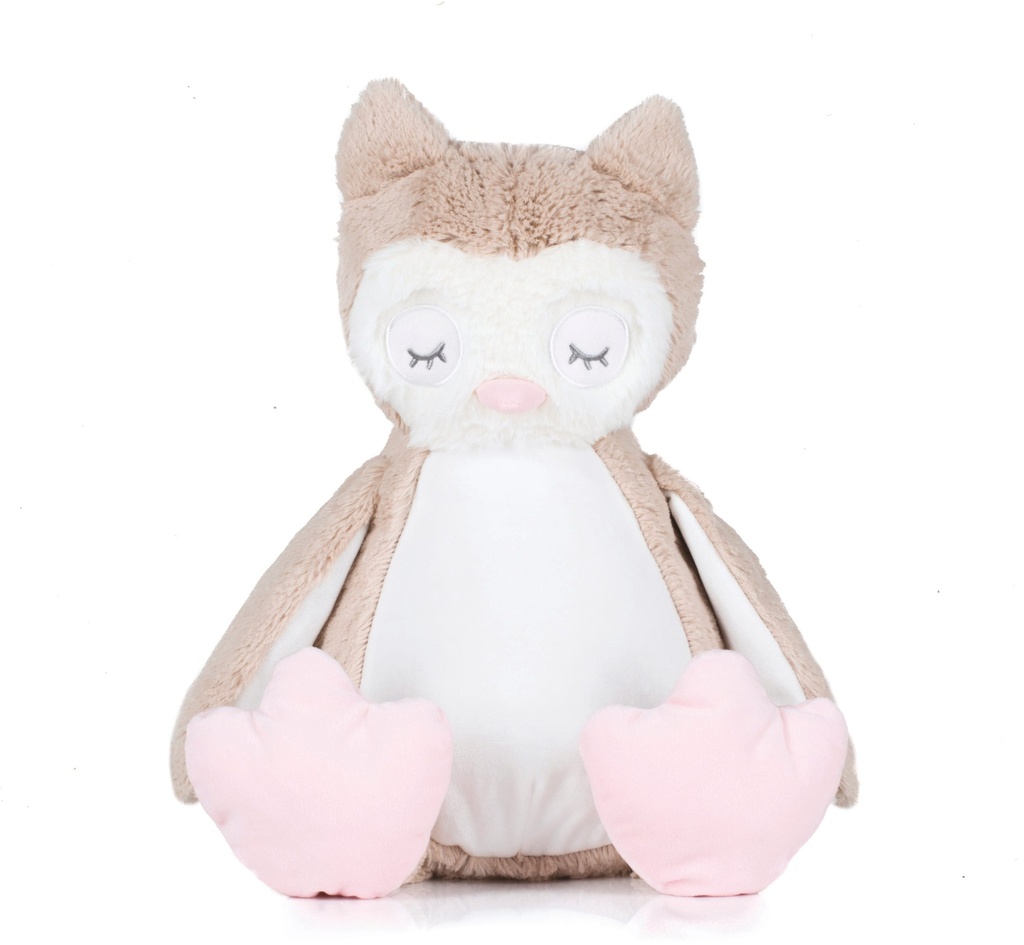 MM054 - Peluche zippée Chouette - LightBrown