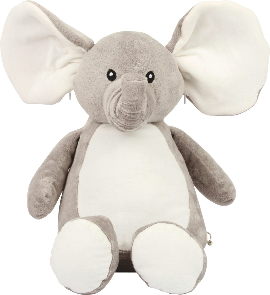[MM558-Grey-OneSize] MM558 - Peluche zippée Éléphant - Grey