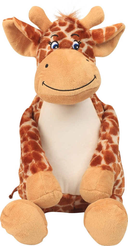 [MM564-Brown-OneSize] MM564 - Peluche zippée Girafe - Brown