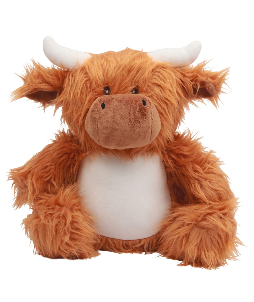 MM565 - Peluche zippée vache  - Brown