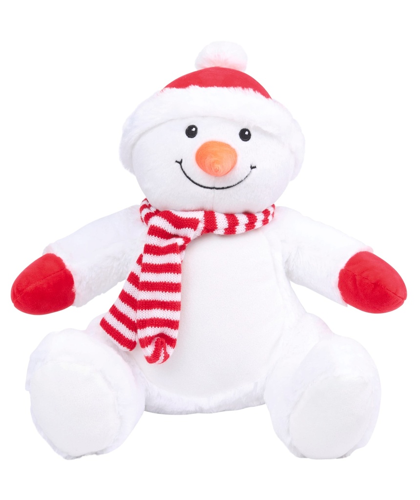 MM567 - Peluche zippée bonhomme de neige - White