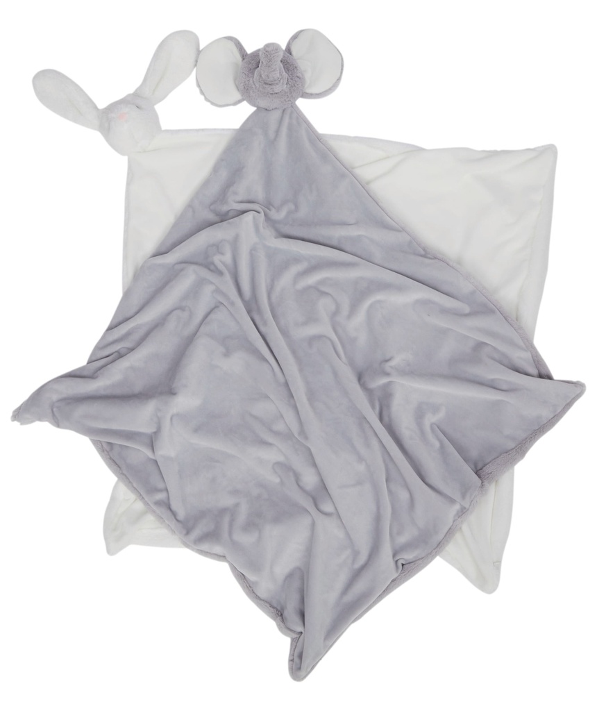 [MM751-Greyelephant-OneSize] MM751 - Doudou plat animaux - Greyelephant