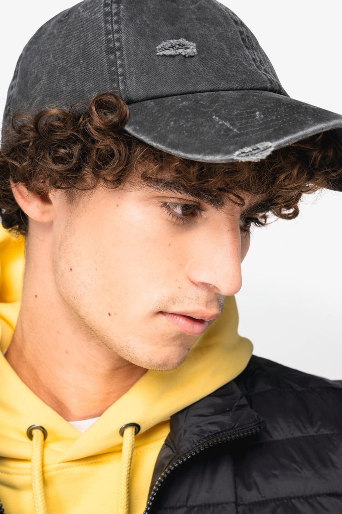 [NS026-WashedPetalRose-OneSize] NS026 - Casquette écoresponsable effet déchiré unisexe - WashedPetalRose