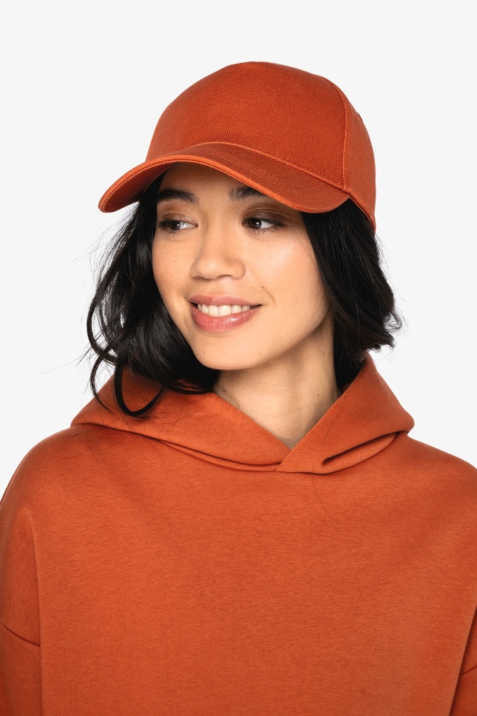 [NS037-BurntBrick-OneSize] NS037 - Casquette écoresponsable 5 panneaux unisexe - BurntBrick